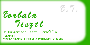 borbala tisztl business card